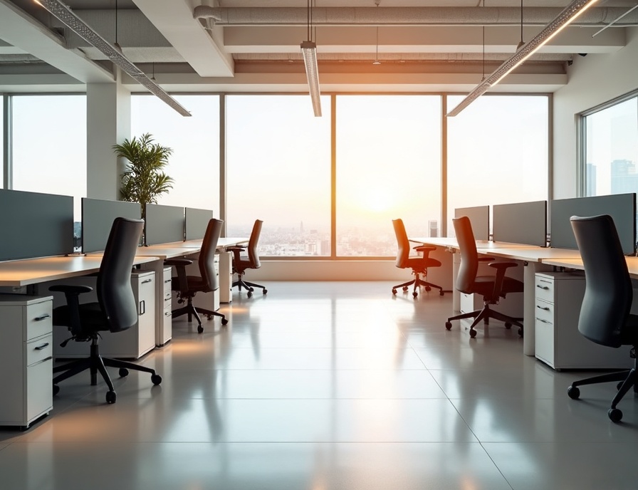 Workstations and offices included in office cleaning